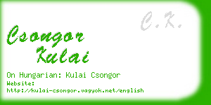 csongor kulai business card